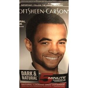Hair Color for Men by SoftSheen Carson Dark and Natural 5 Minutes, Natural Cover